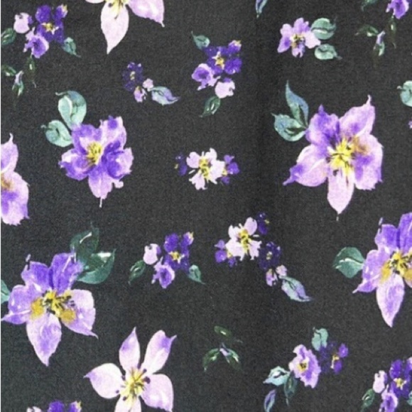 NWT! Alexia Admor Nola Puff-Sleeve Fit & Flare Lilac Ditzy Print Midi Dress💛 - Picture 5 of 5